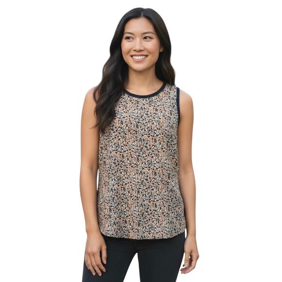 J. Crew Women's Floral Sleeveless Tank Blouse Size Small - Picture 1 of 7